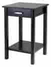 0217134 92719 Winsome Wood Two Tier End Table In Espresso Finish W Brushed Nickel Hardware Id 8496 021713927194