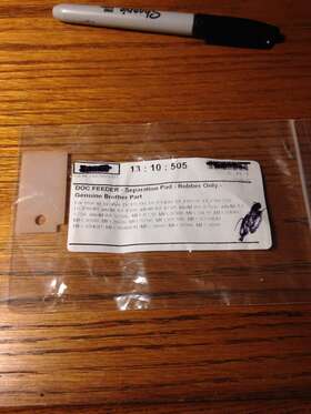 Uu2055001 Brother Adf Separation Pad. New. Oem