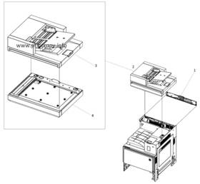 Hp J1h98-60031 New 5qj90-67011 Adf Assembly Non-flow #3 On Diagram