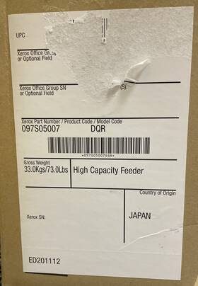 097s05007 Xerox 097s05008 Brand New Genuine High Capacity Feeder Hcf 2000 Sheet Free Ship