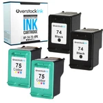 4X Compatible Osi Hp Printer Ink 74 75 For Photosmart C4385 C4388 C4390 C5290. Fixed Price $29.31.