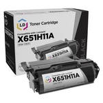 Replacement Lexmark X651H11A High Yield Black Toner Cartridge (25K Pages). Fixed Price $85.99.