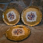 Mita Florentine Gold Gilt Tole Trays Set Of 3 Floral Authentic G500 Vintage Rare. Fixed Price $113.69.