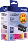 New Genuine Brother LC103XL Color 3PK Ink Cartridge MFC-J4610DW MFC-J470DW. Fixed Price $26.13.