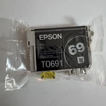 Genuine Epson T0691 Black Ink Cartridge For Stylus NX105 NX110 NX115 NX215. Fixed Price $9.95.