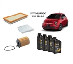 Cutting Kit Filters + 4 Liters Oil Selenia 0W30 Digitek For Fiat 500 0.9. Fixed Price $93.14.