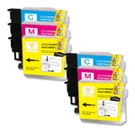 Color Ink Cartridges Compatible With Brother LC61 MFC-495CW FC-J265W MFC-J270W. Fixed Price $9.75.