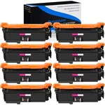 8 Pk - Magenta CE253A 504A Toner For Hp Color Laserjet CP3525X CP3525N CM3530FS. Fixed Price $155.69.