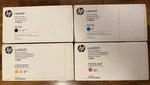 Hp Toner 4 Pack - CE250YC CE251YC CE252YC CE253YC For Laserjet CP3525 CM3530 Mfp. Fixed Price $160.00.