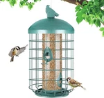 Caged Bird Feeder 4-PORTS Squirrel Proof 3 Lbs Wild Hanging Outdoor. Fixed Price $60.78.