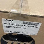 Hp Workgroup Printer 500-SHEET Feeder Paper Tray #3 P3015DN M521 CE530A. Fixed Price $89.00.