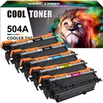 5PK Toner Compatible With Hp 504A Laserjet CM3530 CP3525DN CP3525N CE250A. Fixed Price $94.19.