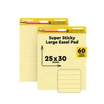 3M Post-it Super Sticky Easel Pad, Yellow Lined, 25 X 30 In, Pads, Model. Fixed Price $20.00.