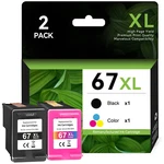 67XL Ink Cartridge For Hp Deskjet 2700E 2755E 2800E 2855E 4155E Printer. Fixed Price $32.42.