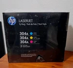 Genuine Hp 304A Toner Tri-pack Cyan Yellow Magenta For Laserjet CP2025 CM2320. Fixed Price $149.95.