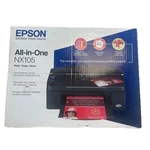 New Epson Stylus NX105 Copy Scan All-in-one Inkjet Black Color Printer. Fixed Price $110.00.