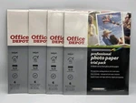 Office Depot Professional Photo Paper 8.5"X 11" & 4"X6" 3 Sheets Ea. Gloss Pks. Fixed Price $17.99.