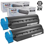 Ld 44574701 Black Toner Cartridge Set Of 2 For Okidata MB461 MB471 B411DN B431DN. Fixed Price $24.99.