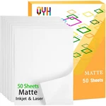 Qyh Printable Vinyl Sticker Paper For Inkjet & Laser Printer Matte White Wat.... Fixed Price $23.28.