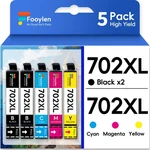 5PK Compatible With 702XL Ink Epson Workforce Pro WF-3720 WF-3730 WF-3733. Fixed Price $19.99.