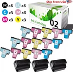 Pack Ink Cartridges For Hp 02XL Photosmart C6180 C7150 C7180 C7280 D7145. Fixed Price $25.01.