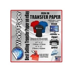 Inkjet Dark Heat Transfer Paper T-shirt Press 8.5 X 11 100 Sheets Blue Line. Fixed Price $67.99.