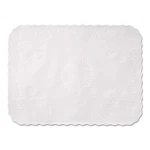 Hoffmaster TC8704472 Anniv Embossed Scalloped Edge Tray Mat - Wht (1000/CT) New. Fixed Price $78.39.