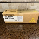 Genuine Ricoh Sp C360HA High Yield Yellow Toner Cartridge 408179. Fixed Price $75.00.