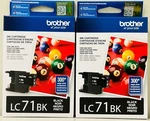 New Genuine Brother LC71 Black 2PK Ink Cartridges MFC-J280W, MFC-J425W. Fixed Price $24.99.