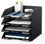 4 Pack Stackable Paper Trays For Letter Documents, Desktop File Organizers. Fixed Price $31.35.