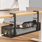 Under Desk Cable Management Tray No Drill Mesh Wire Organizer Clamp White Usa. Fixed Price $15.49.