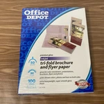 Office Depot Glossy Premium Tri-fold Brochure & Flyer Paper Inkjet 100 Sheet New. Fixed Price $12.95.