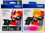 New Genuine Brother LC71 Black Color Ink Cartridges Box MFC-J280W, MFC-J425W. Fixed Price $29.99.