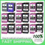 Ink Cartridges For Hp 61XL 62XL 63XL 64XL 65XL 67XL 901XL 56 57 60XL Printer Lot. Fixed Price $25.69.