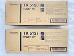 Lot 2X New Kyocera TK-512Y TK-512C Toner Kit Yellow Cyan FS-C5020N FS-C5030N Ob. Fixed Price $14.99.