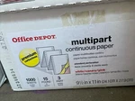 Continuous Multipart Paper 9.5"X11" 1000 Sheets White Yellow Pink Office Depot. Fixed Price $99.99.