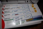 Lot Of (25 Sheets, 125 Total) Oki Banner Paper 35.4"X8.5" - Pn: 52207901. Fixed Price $124.99.