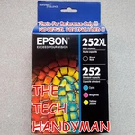 4-PACK Epson Genuine 252XL Black & Color Ink (no Retail Box) WF-7610 WF-7620. Fixed Price $39.88.