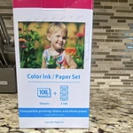 Glossy Photo Paper & Ink Set KP-108IN 100X148MM For Canon CP910 CP900. Fixed Price $20.00.