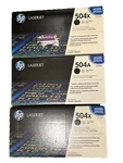 Hp 504X & 504A Lot Of Black Toner CP3525, CM3530. Fixed Price $55.99.