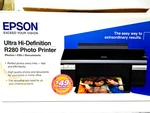 Epson Stylus Photo R280 Ultra Hi-definition Color Inkjet Printer Open Box Black. Fixed Price $119.00.