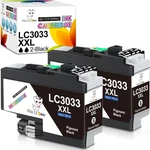 Ms Deer LC3033 Black Ink Cartridges 2-PACK, Compatible Replacement For Brother. Fixed Price $41.99.