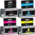 4PK Lexmark 100XL Genuine Set For Intuition S505 Pinnacle PRO901 Platinum PRO905. Fixed Price $42.95.