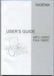 Brother User's Guide MFC-3360C FAX-1860C / 2006. Fixed Price $20.00.