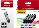Genuine Canon PGI-280 CLI-281 Ink Cartridges-b/c/m/y-setup For TS8320 TR8320-OEM. Fixed Price $26.96.